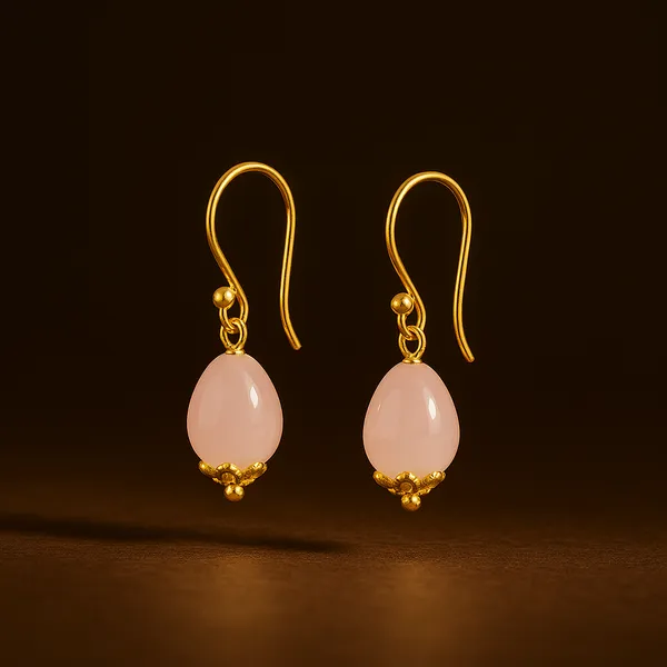 AURIM_BLAIR_EARRINGS_BRASS_WATERDROP_BEAD_LIGHT_PINK