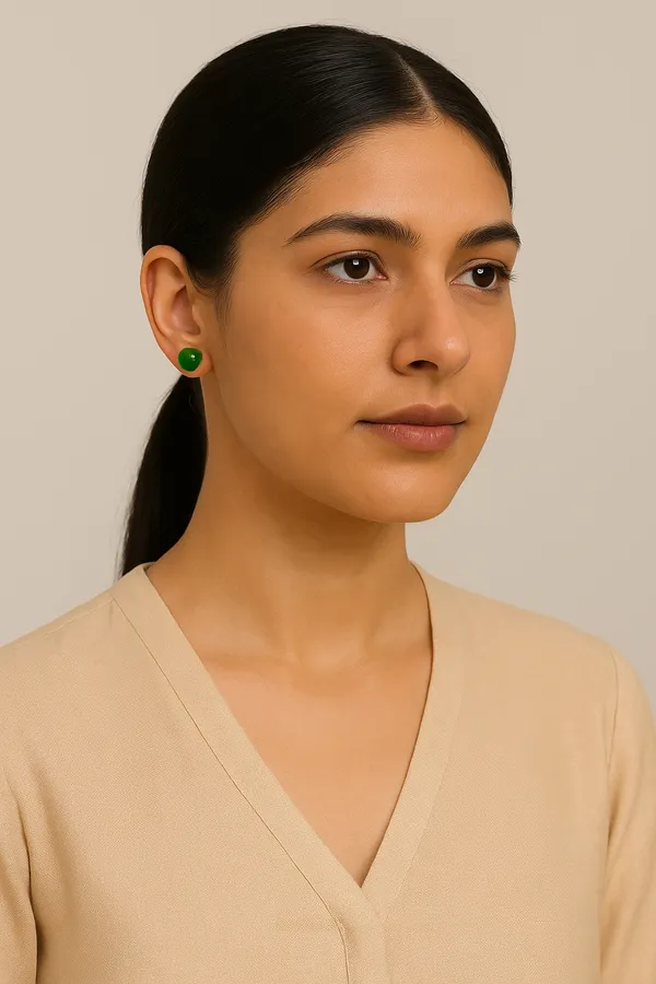 AURIM_BLAIR_STUD_EARRINGS_BRASS__STONE_GREEN