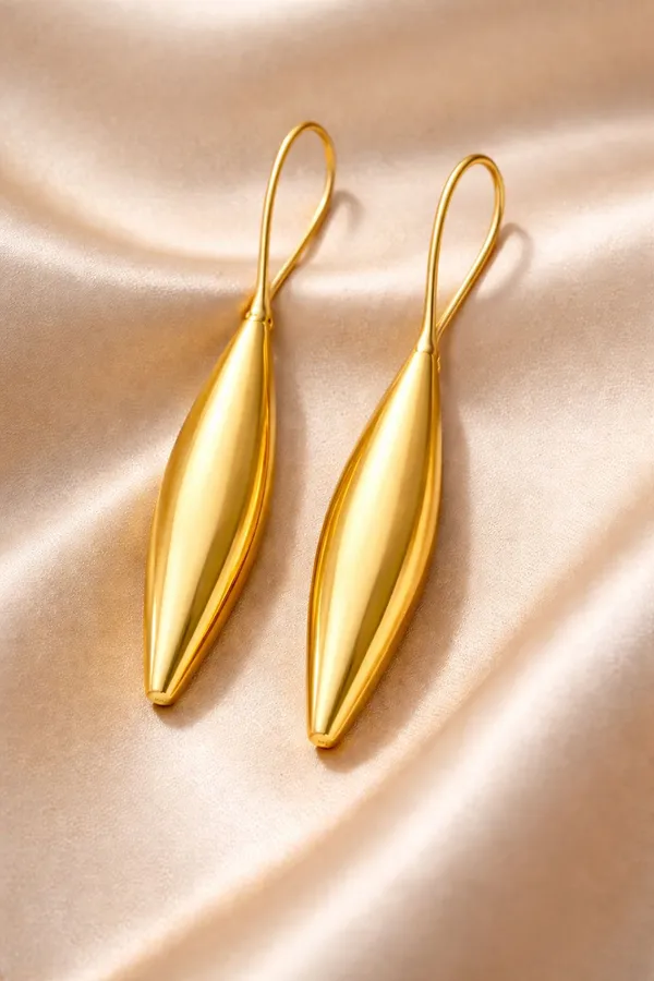 AURIM_BLAIR_EARRINGS_BRASS_THIN_LONG_LEAF_GOLDEN