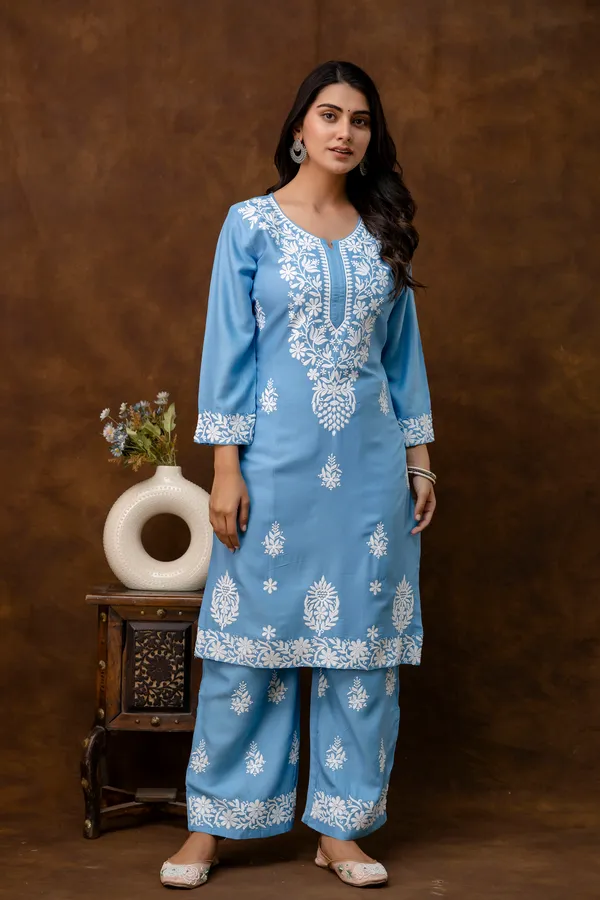 Sykurti D SKY Women's Elegent Kurti set Kurti Plazo Set Price in