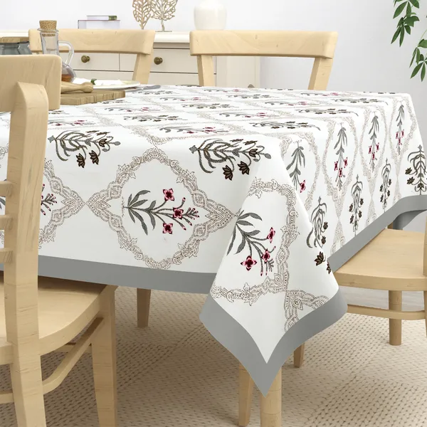 Blockbird_Floral_Leaf_Canvas_Table_Mat_And_Runner_Set_Pure_Cotton