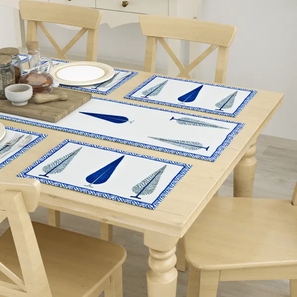 Blockbird_Royal_Mughal_Canvas_Table_Mat_And_Runner_Set_Pure_Cotton