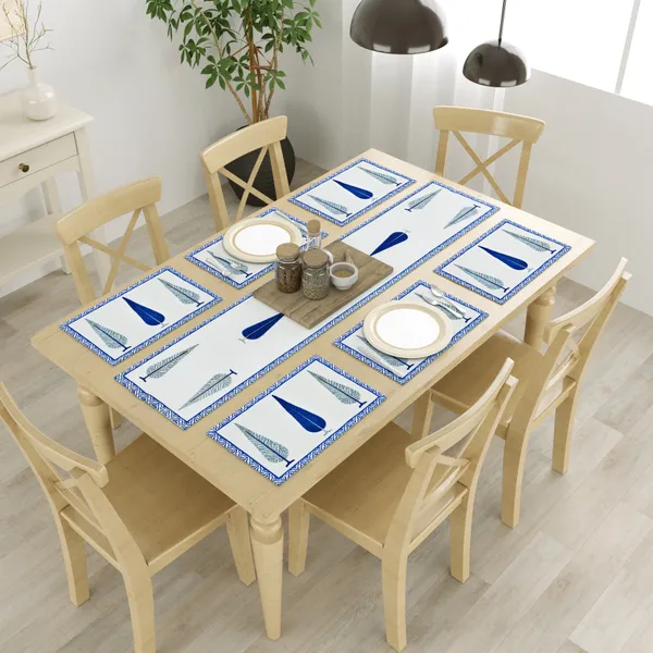 Blockbird_Royal_Mughal_Canvas_Table_Mat_And_Runner_Set_Pure_Cotton