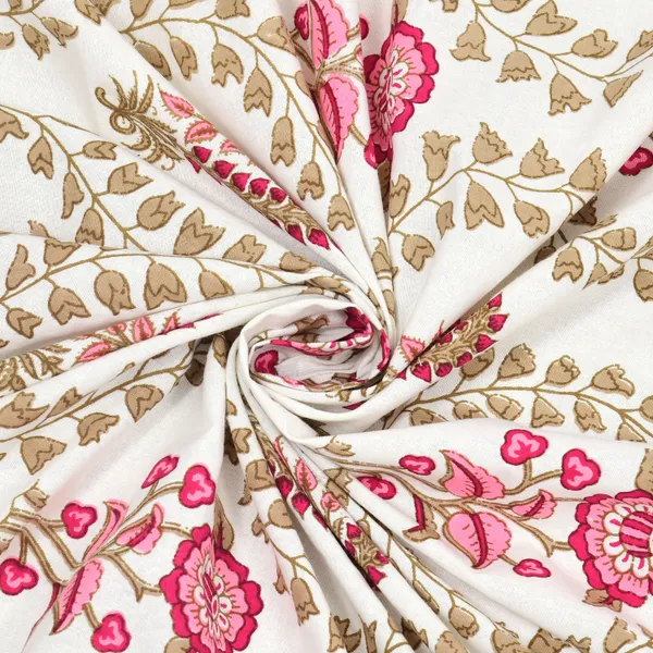 Blockbird_Floral_Cascade_King_Size_Pure_Cotton_Jaipuri_Bedsheet_250Tc