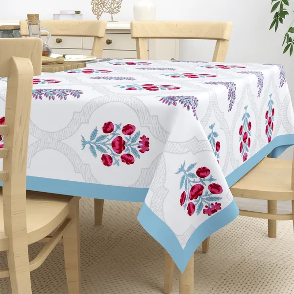 Blockbird_Floral_Paradise_Canvas_Table_Mat_And_Runner_Set_Pure_Cotton