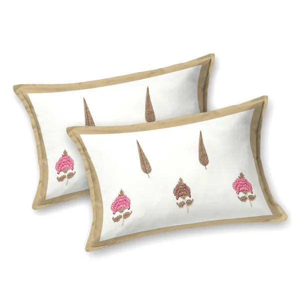 Blockbird_Floral_Leaf_King_Size_Pure_Cotton_Jaipuri_Bedsheet_250_Tc