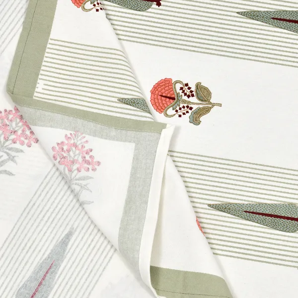 Blockbird_Royal_Blossom_Canvas_Table_Mat_And_Runner_Set_Pure_Cotton