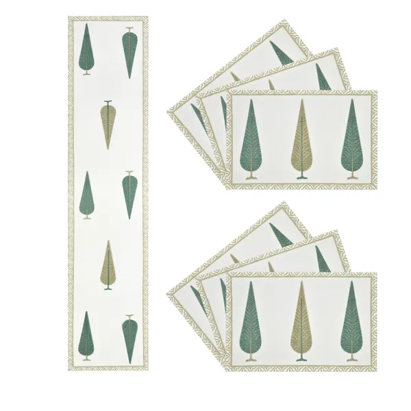 Blockbird_Crimson_Breeze_Canvas_Table_Mat_And_Runner_Set_Pure_Cotton