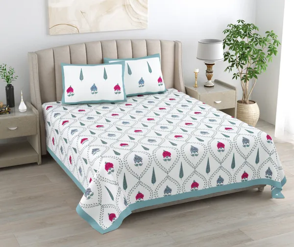 Blockbird_Royal_Mughal_King_Size_Pure_Cotton_Jaipuri_Bedsheet_250Tc