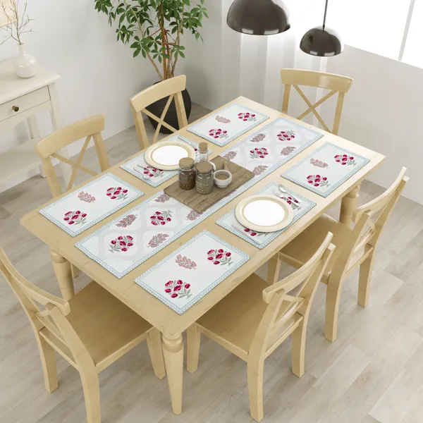 Blockbird_Royal_Block_Canvas_Table_Mat_And_Runner_Set_Pure_Cotton