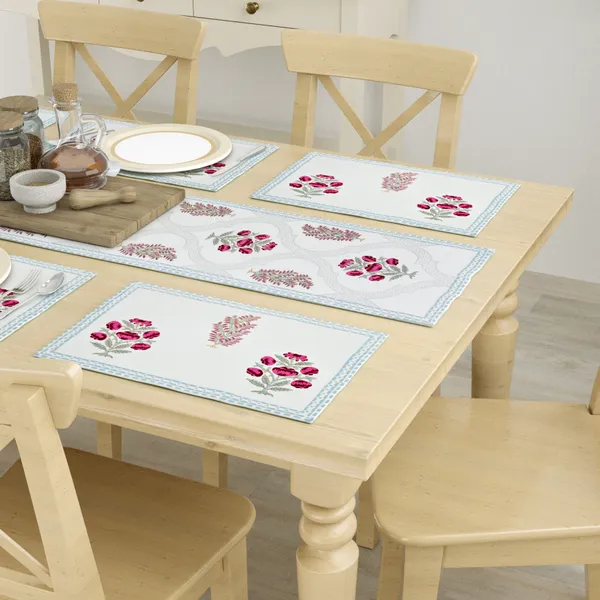 Blockbird_Royal_Block_Canvas_Table_Mat_And_Runner_Set_Pure_Cotton