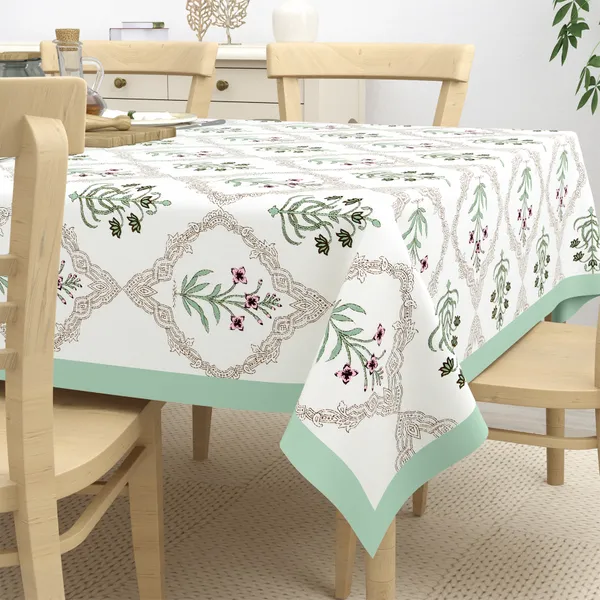 Blockbird_Floral_Cascade_Canvas_Table_Mat_And_Runner_Set_Pure_Cotton