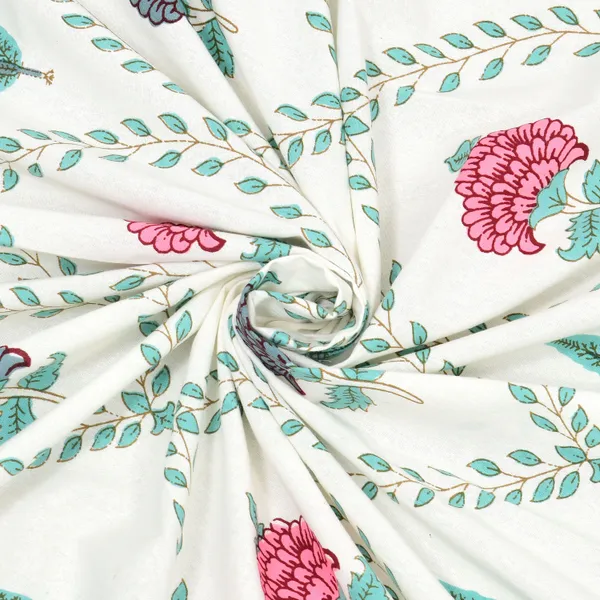 Blockbird_Aqua_Bloom_Elegance_Bedsheet_King_Size_Pure_Cotton_Jaipuri_Bedsheet_250Tc
