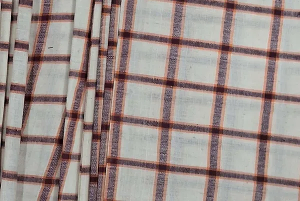 GOLDEN_COLOUR_CHECKS__Pure_Cotton_Handloom__Men'S_Kurta_Shirts__Dress_Material