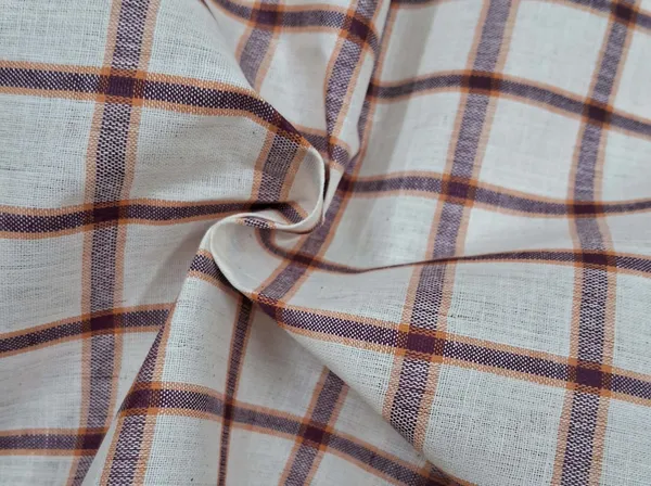 GOLDEN_COLOUR_CHECKS__Pure_Cotton_Handloom__Men'S_Kurta_Shirts__Dress_Material