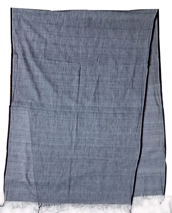 GREY_Cotton_Scarf_|_Jamdani_Handloom_Scarf_|_Length_2_Meter_&_Width_70_c.m