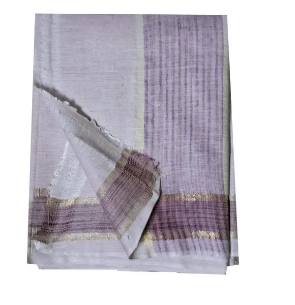 Dhoti_Chaddar_or_Khes_with_zari_yarn_border__for_men_specially_for___Religious_purpose