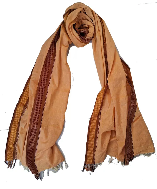 Orange_colour_Cotton_Uttario_Angavastra_For_Reception_Purpose
