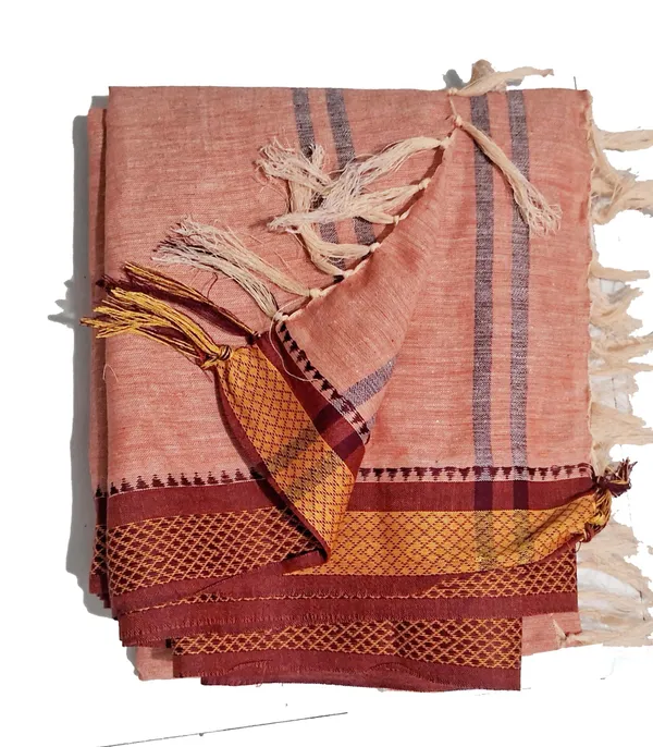 Red_colour_Cotton_Uttario_Angavastra_For_Reception_Purpose