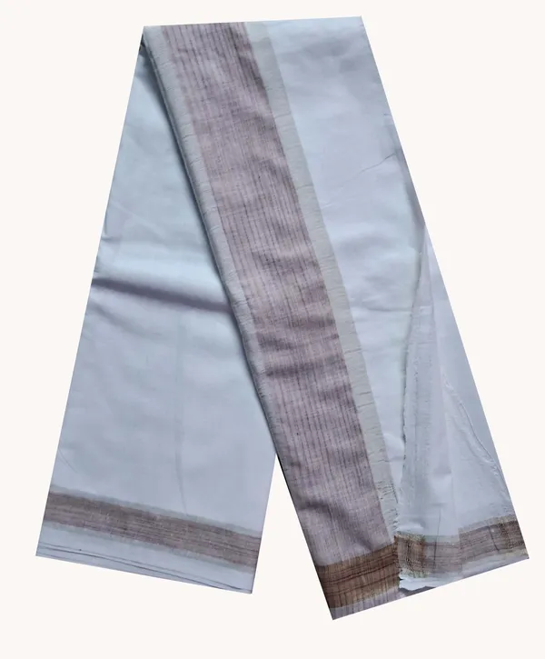 MILKY_WHITE_Dhoti_Chaddar_or_Khes_for_Religious_purpose_specially_for__men_DHOTI_LENGTH_4_METER_&_CHADDAR_LENGTH_3_METER_WIDTH_48_INCHES