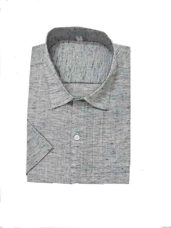 WHITE_PURE_COTTON__4_PLY_HALF_SLEEVE_SHIRT_FOR_MEN
