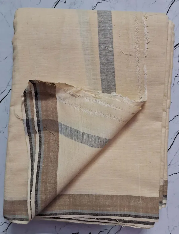 Dhoti_Chaddar_Or_Khes_For_Boys__|_Specially_For_Religious_Purposes_Width_48_inches_dhoti_length_4_meter_&__ANGAVASTRA_3_meter