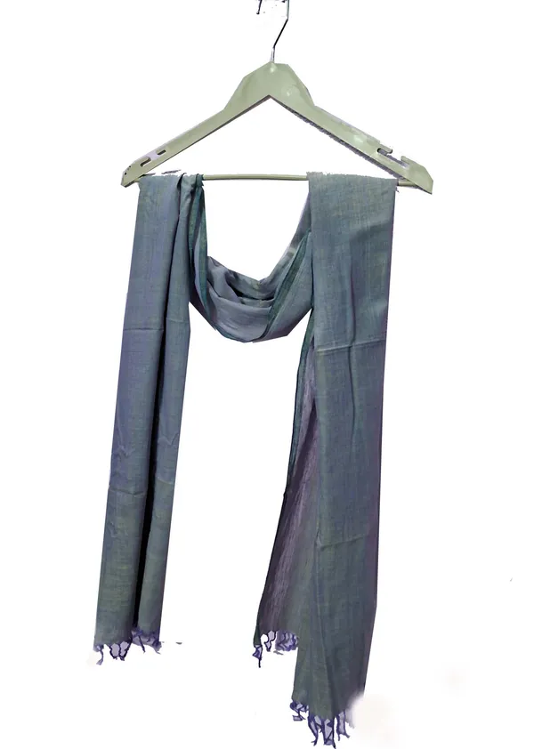 Dark_Brown_Cotton_Scarf_|_Jamdani_Handloom_Scarf_|_Length_2_Meter_&_Width_70_c.m