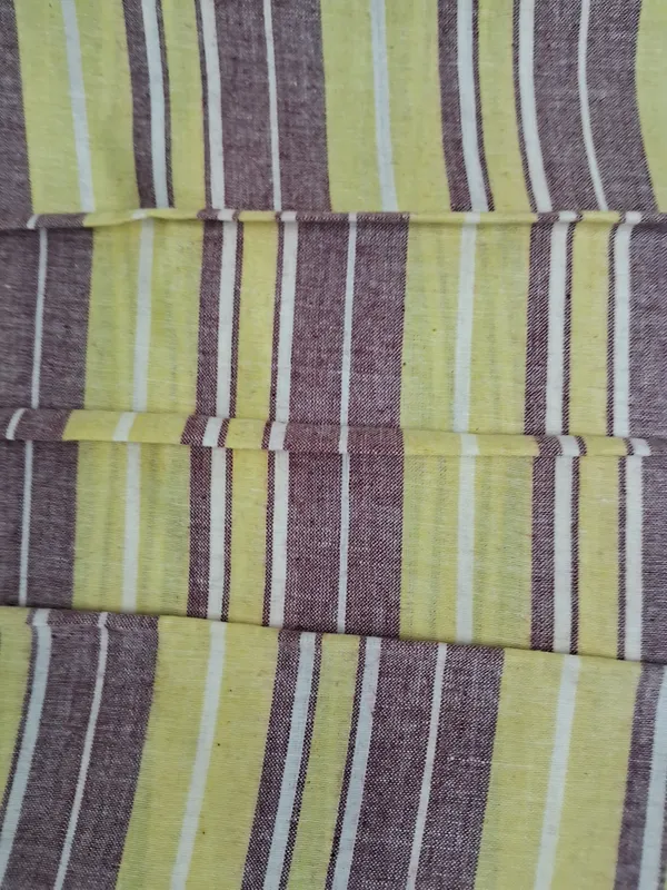MAROON_&_YELLOW__STRIPES__Pure_Cotton_Men'S_Kurta_Shirts__Dress_Material