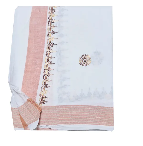MILKY_WHITE_Dhoti_Chaddar__or_Khes_with_STICH_WORK__for_Religious_purpose_specially_for__men_DHOTI_LENGTH_4_METER_&_CHADDAR_LENGTH_3_METER_WIDTH_48_INCHES