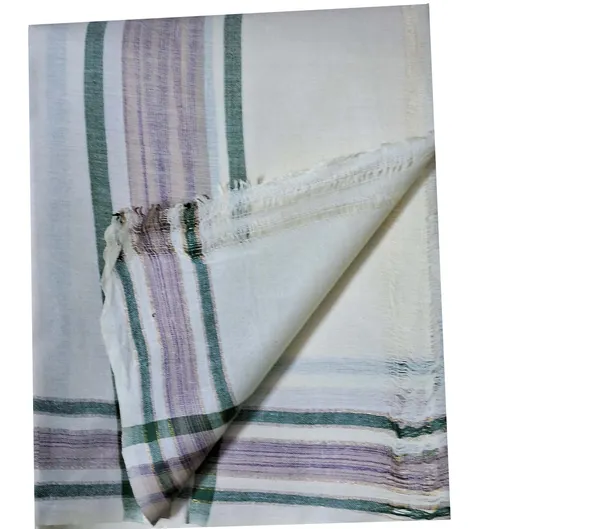 Dhoti_Chaddar_or_Khes_with_zari_yarn_border__for_men_specially_for___Religious_purpose