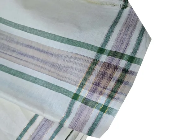Dhoti_Chaddar_or_Khes_with_zari_yarn_border__for_men_specially_for___Religious_purpose