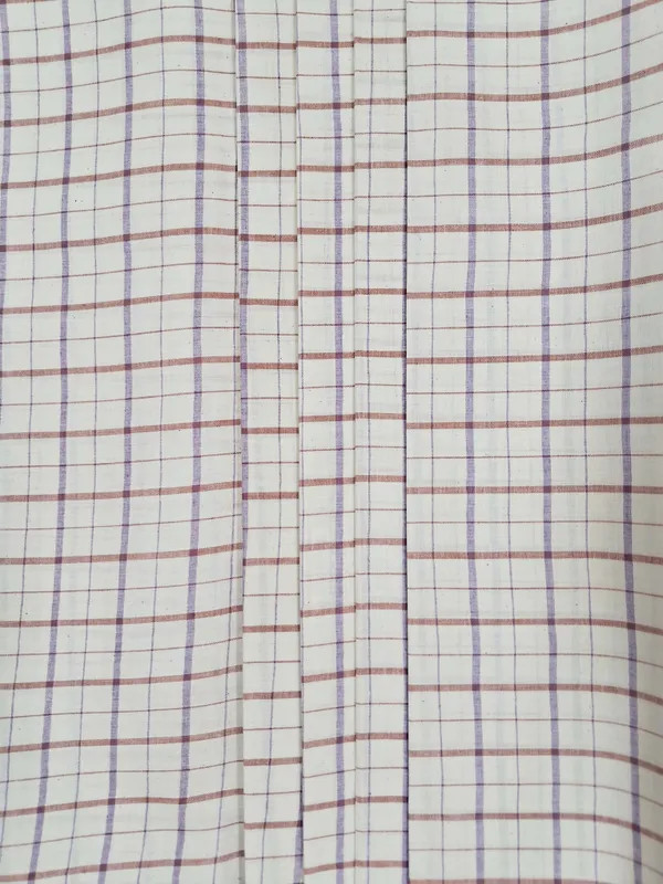 white_Pure_Cotton_Checks__Handloom__Men'S_Kurta_Shirts__Dress_Material