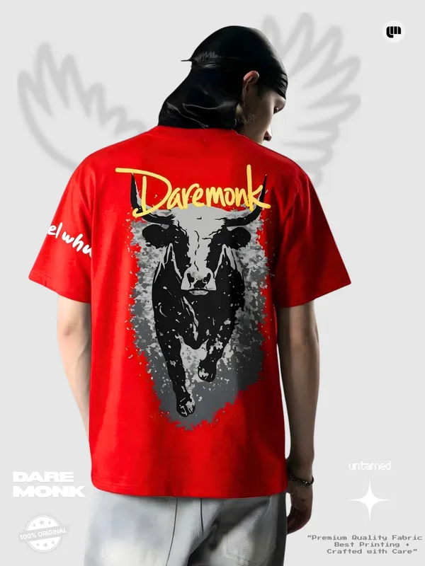 BULL_CHALLENGER__Premium_Unisex_Oversized_Street_Style_Boxyfit_Terry_Cotton_T-Shirt