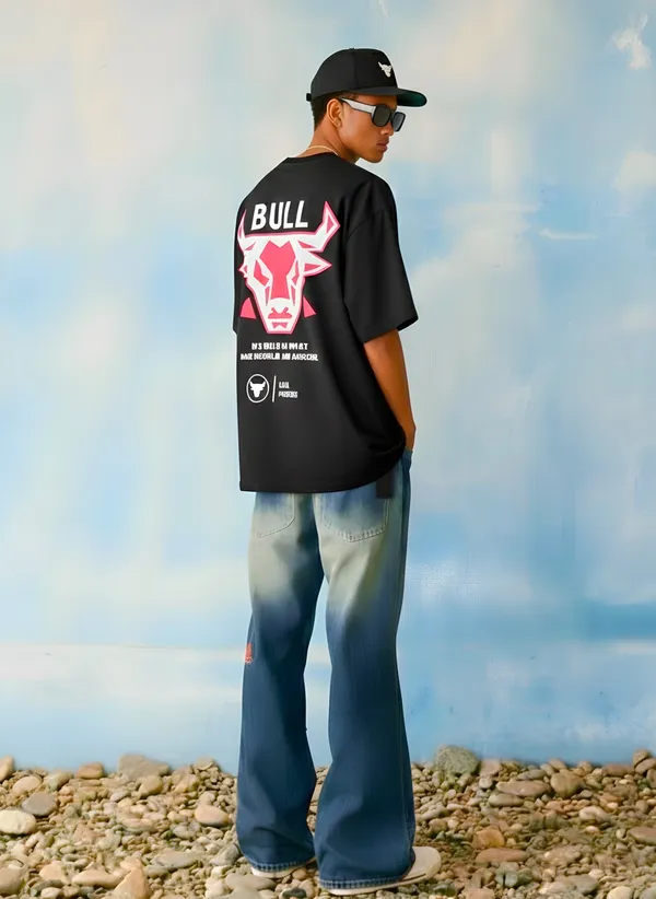 THE_BULL_Premium_Unisex_Oversized_Street_Style_Boxyfit_Terry_Cotton_T-Shirt