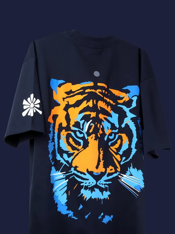 CALM_TIGER_Premium_Unisex_Oversized_Street_Style_Boxyfit_Terry_Cotton_T-Shirt