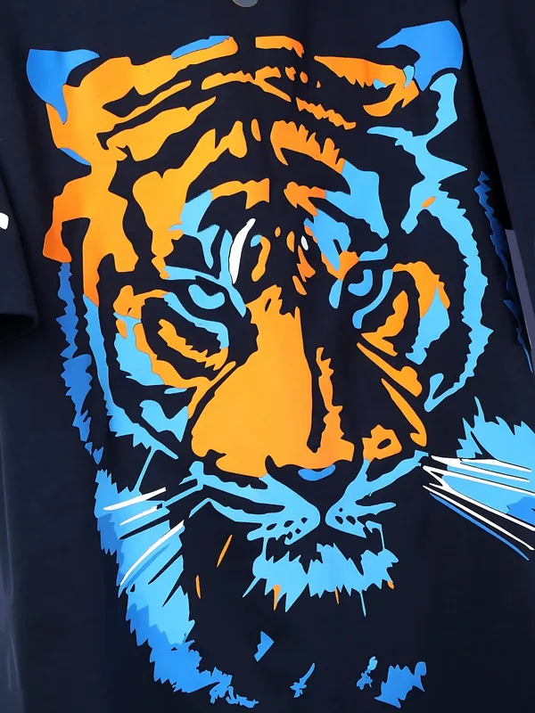 CALM_TIGER_Premium_Unisex_Oversized_Street_Style_Boxyfit_Terry_Cotton_T-Shirt
