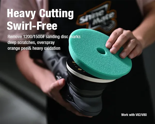 Shine_Mate_Polishing_Foam_Pad_7"_Fit_To_6"_Backing_Plate_(Green/Flat)(150X25Mm)_-_1_Nos