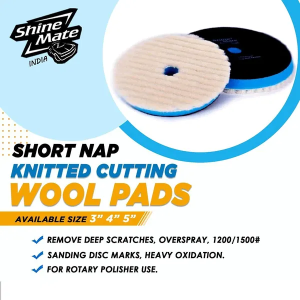 Shine_Mate_Knitted_Short_Nap_Wool_Pad_6"_Front_5"_Back_(155_Mm)_-_1_Pcs_(With_Blue_Foam_8_Mm)
