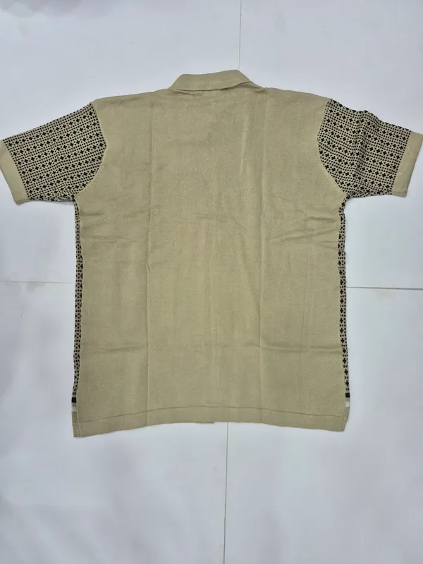 Beige_Button_Knited_Geometric_Pattern_T-Shirt_for_Men