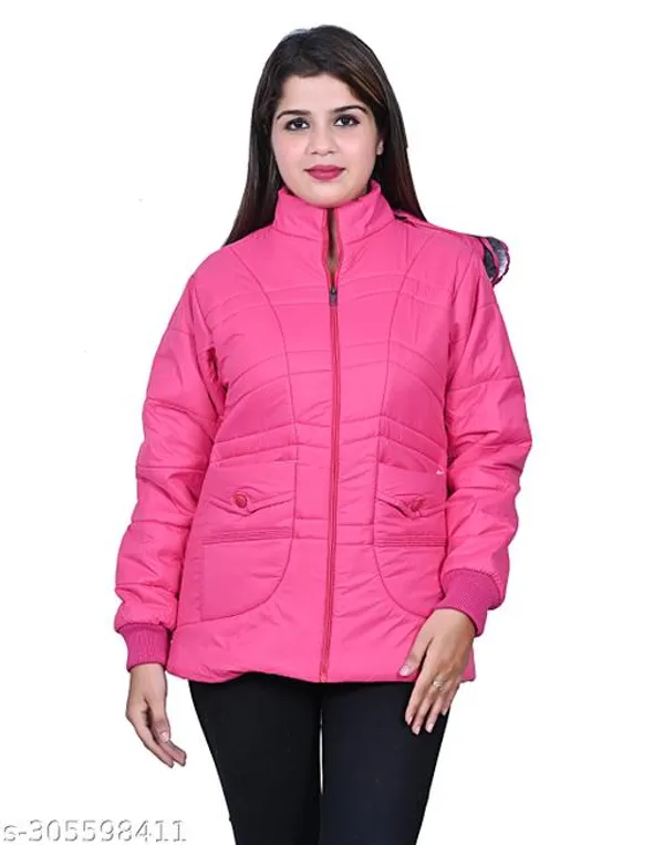 Pink_Polyester_Winter_Jacket_For_Women