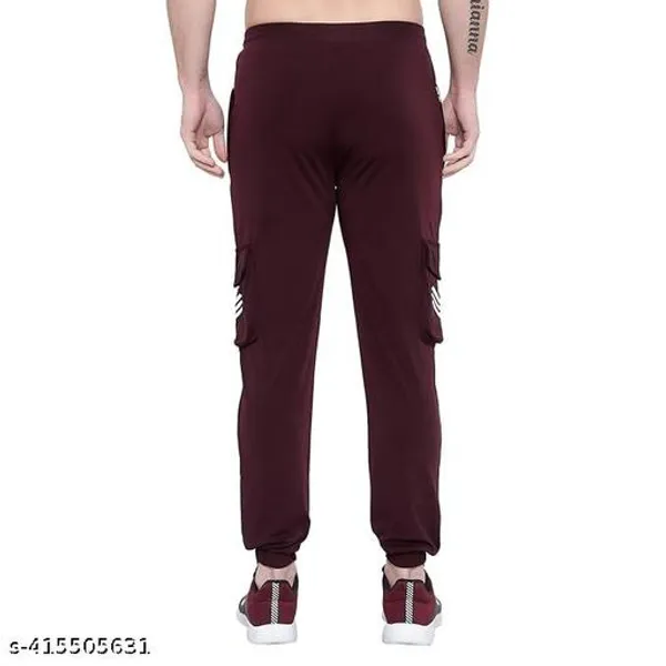Maroon_Lycra_Blend_Track_Pants_For_Men