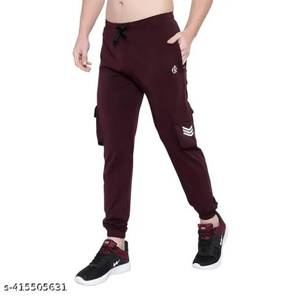 Maroon_Lycra_Blend_Track_Pants_For_Men