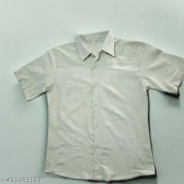 White_Cotton_Blend_Shirt_For_Men