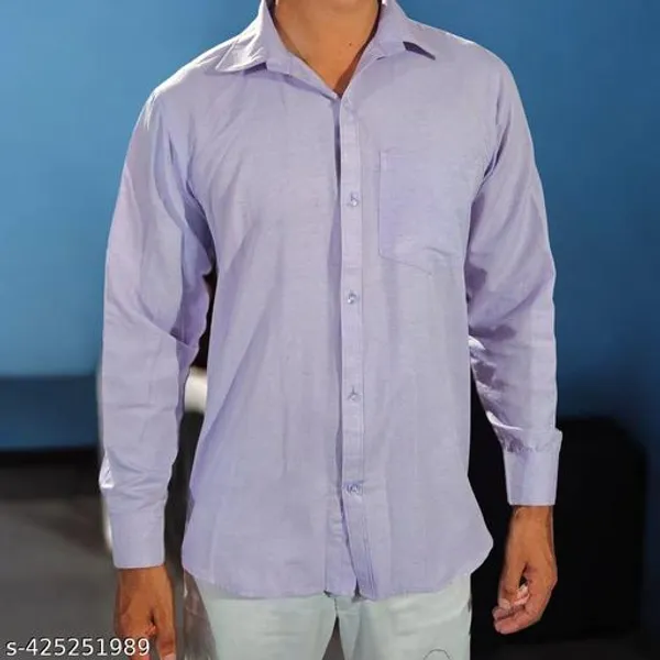 Purple_Cotton_Blend_Shirt_For_Men