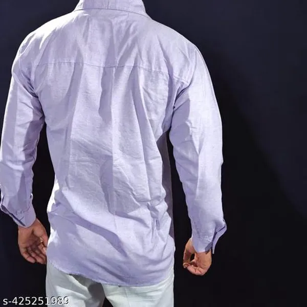 Purple_Cotton_Blend_Shirt_For_Men