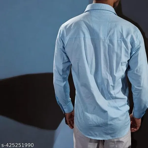 Blue_Cotton_Blend_Shirt_For_Men