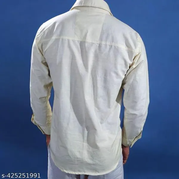 White_Cotton_Blend_Shirt_For_Men
