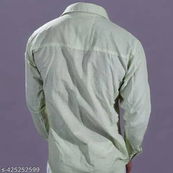 Green_Cotton_Blend_Shirt_For_Men