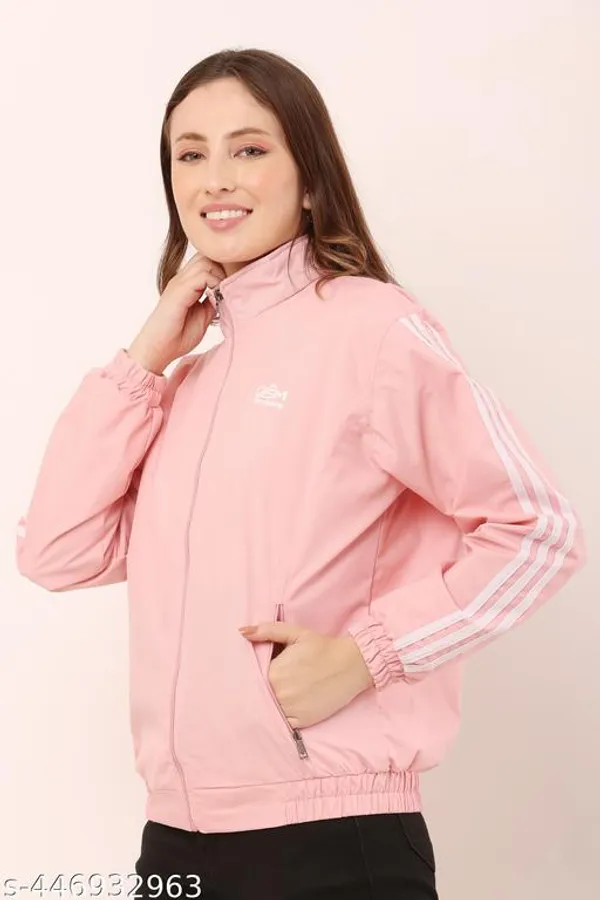 Pink_Polyester_Windcheater_Jacket_For_Women