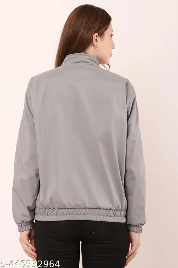 Grey_Polyester_Windcheater_Jacket_For_Women